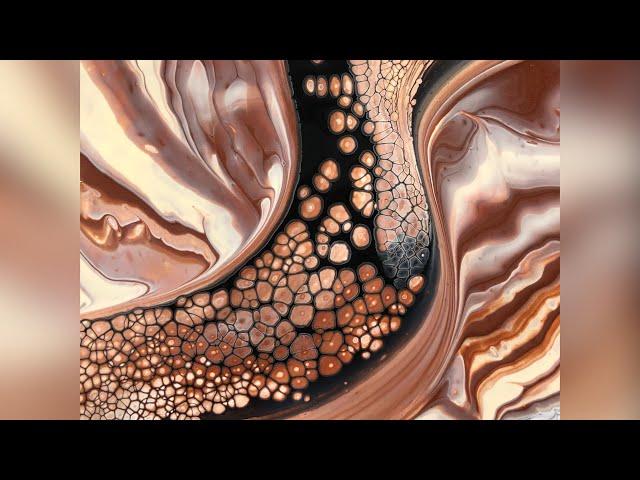 WOW 3 EASY TECHNIQUES , RING,BLOOMING SWIPE,YUMMY CARAMEL CREAMINESS~ acrylic pouring fluid art