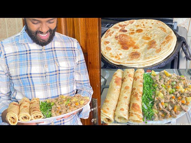 Sabaayad hada qas hada dub Iyo Suqaar aan caadi ahayn/best ways to make chapati|Chef Hussein