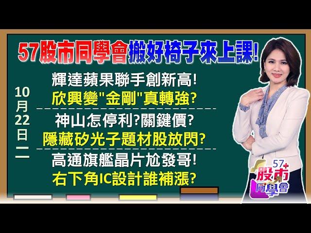 輝達、蘋果巿值你追我跑！神山休息AI老兵全壘打？台積電跌破1080元能買嗎？相信矽光子明年多銀子？股王領軍千金股氣勢如虹！大戶回籠散戶怕什麼？《57股市同學會》陳明君 蕭又銘 吳岳展 王兆立