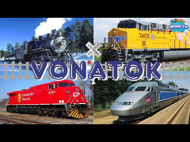 Vonatok gyerekeknek. Tanulj játékosan a vonatokról és a színekről! #vonatok  #vonat  #train  #trains