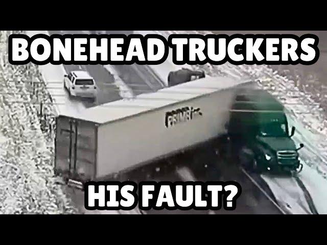 Prime Inc Jackknife On Camera | Bonehead Truckers of the Week