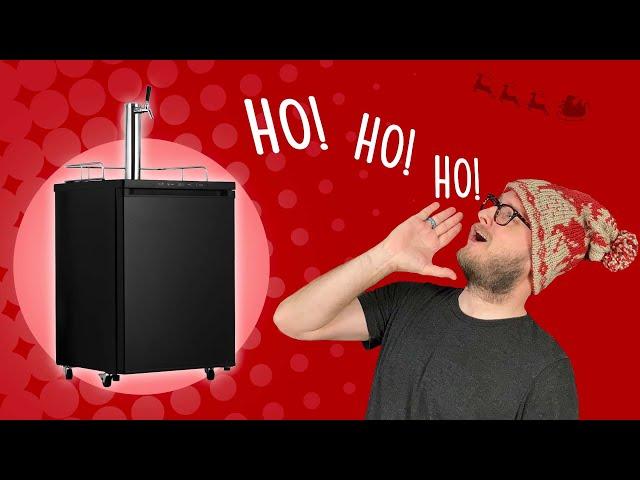 Surprising my friend with a KEGERATOR for Christmas! Featuring the NewAir Single Tap Kegerator