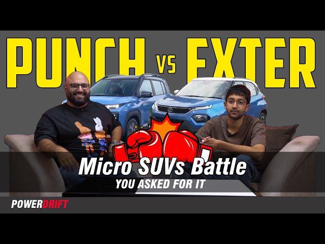 Hyundai Exter vs Tata Punch — You Asked For It! | PowerDrift