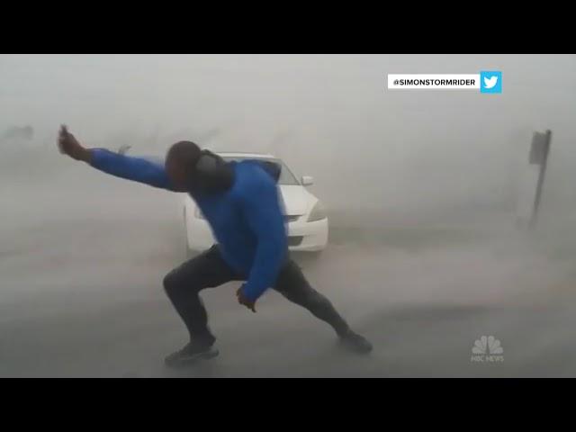 Storm Chaser Battles Hurricane Irma’s Powerful Winds | NBC News