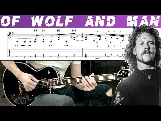 METALLICA - OF WOLF AND MAN (Guitar cover with TAB | Lesson)