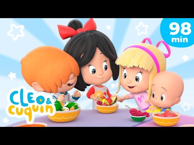 Fruits and Veggies' Song  and more Nursery Rhymes by Cleo and Cuquin | Children Songs