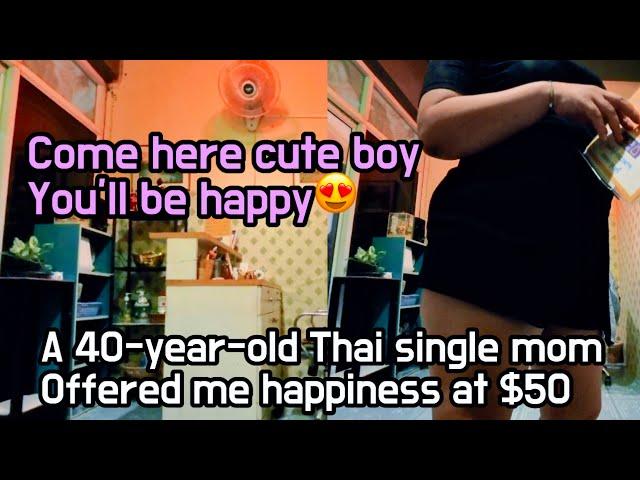 A 40-year-old Thai single mom at a massage shop offers a happy special service