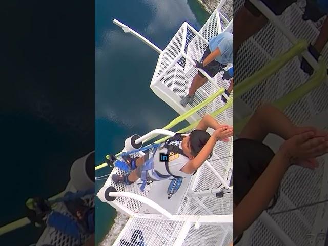 Kid tries to do Canada’s Highest Bungee  #bungeejumping #gatineau #ottawa #adrenaline #canada