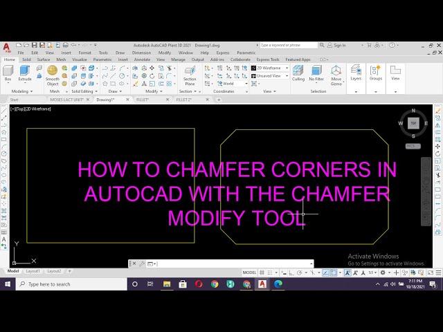 How to Chamfer Objects in AutoCAD