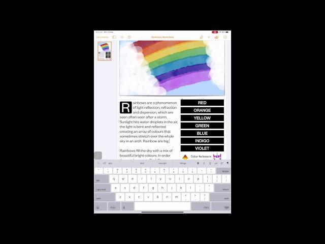 Typing Feedback and Predictive Text on iPad for students