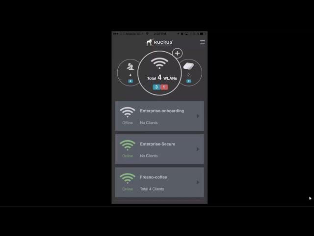Ruckus Unleashed Management Dashboard