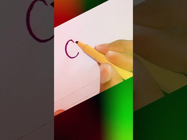 #how to write G in double writing|double writing #calligraphy #calligrphylearning #art