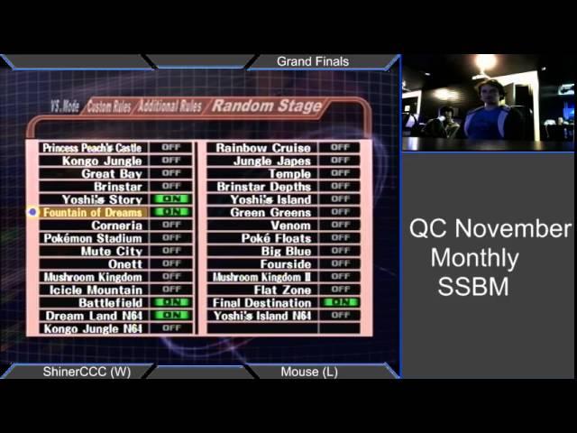 QC November Monthly - SSBM Grand Finals - Mouse vs ShinerCCC