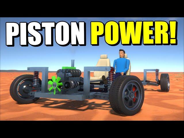 I Built My First Piston Powered Car With a Combustion Engine!