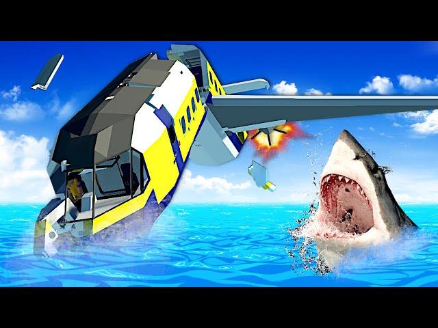 Plane Crash Survival attracts SHARKS! (Stormworks)