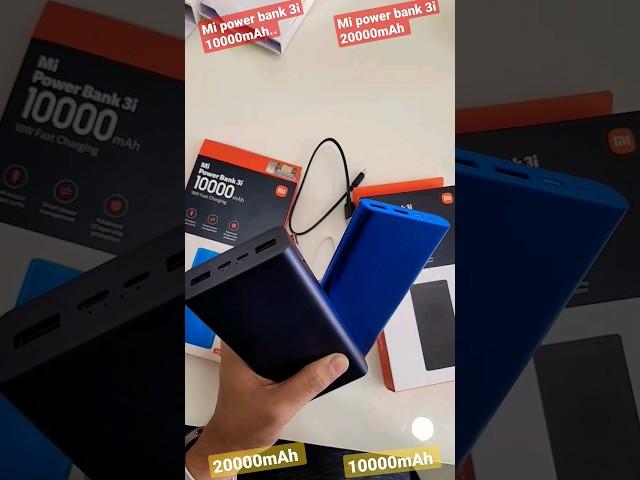 Mi power bank 3i 10000mAh vs Mi power bank 3i 20000mAh #shorts