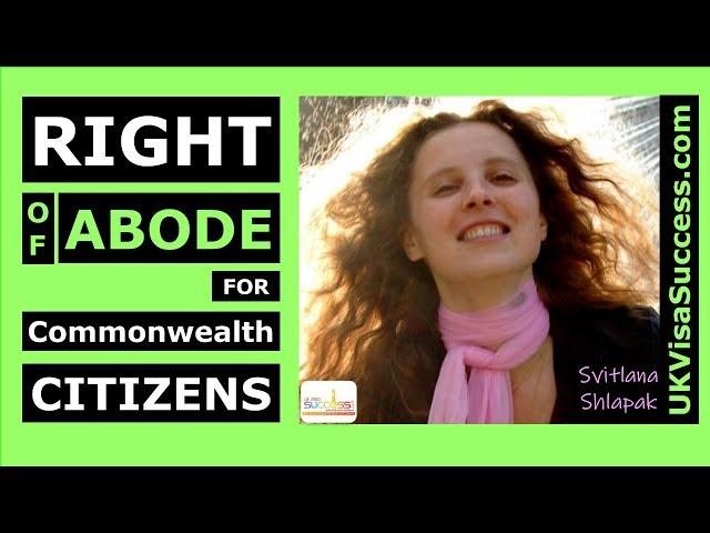 Right of Abode in the UK for Commonwealth Citizens