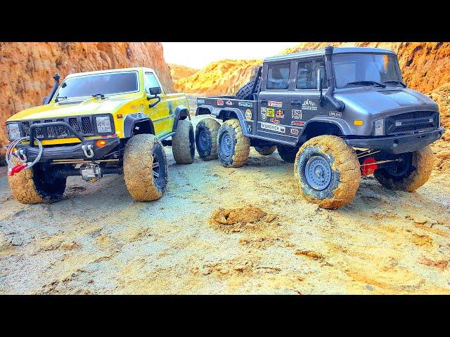RC Cars Extreme Canyon Adventures Axial Unimog 6x6 VS RGT 4x4 – Wilimovich