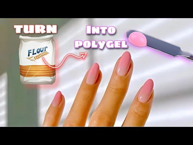 DIY HOMEMADE POLYGEL OUT OF FLOUR! TURN FLOUR INTO POLYGEL EASY/FAST