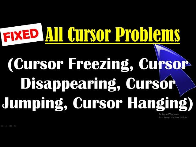 How to Fix Cursor Problem Windows 10 - Cursor Freezes, Cursor Hangs, Cursor Disappears, Cursor Jumps