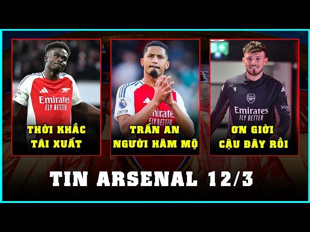 TIN ARSENAL 12/3: SALIBA CAM KẾT TƯƠNG LAI, BEN WHITE ĐÁ CHÍNH TRƯỚC PSV?