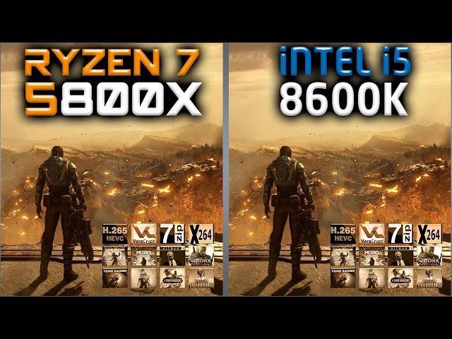 Ryzen 7 5800X vs Intel i5 8600K Benchmarks – 15 Tests 