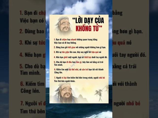 lời dạy của Khổng Tử  #bahadi #xuhuong