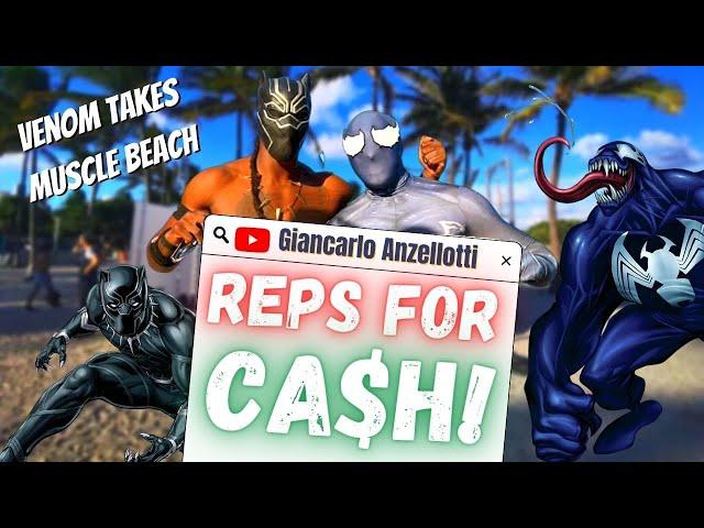 Challenging Strangers On MUSCLE BEACH