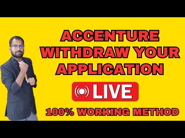 How to withdraw your existing job application from Accenture portal  #fresherjobs #accenturejobs