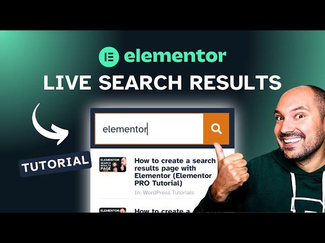 Elementor Live Search Results Tutorial  NEW FEATURE 