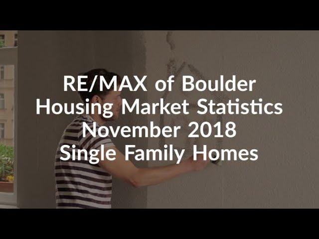 REMAX of Boulder Housing Market Statistics November 2018 – Single Family Homes