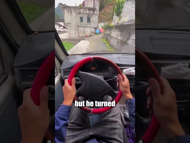he takes this dangerous road every day  #shorts