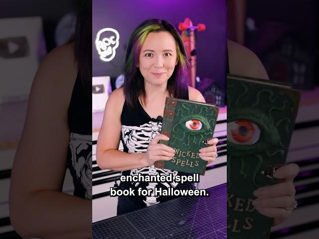 Make a Halloween Spellbook with a MOVING EYE! #shorts