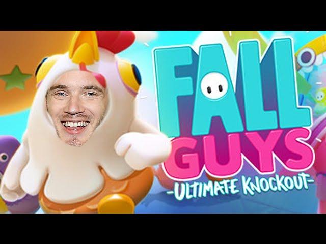 Fall guys 100% Win Rate | PewDiePie fall guys #3 with Jacksepticeye