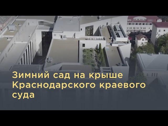 Зимний сад на крыше Краснодарского краевого суда