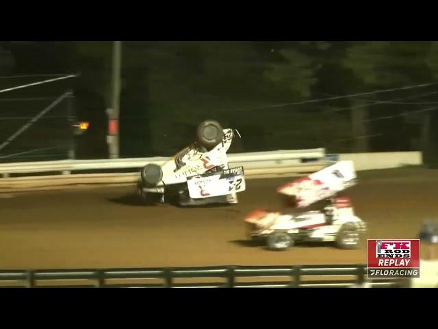 "Rico Abreu Upside Down" at Williams Grove Speedway - Slo Mo (FloRacing.com)