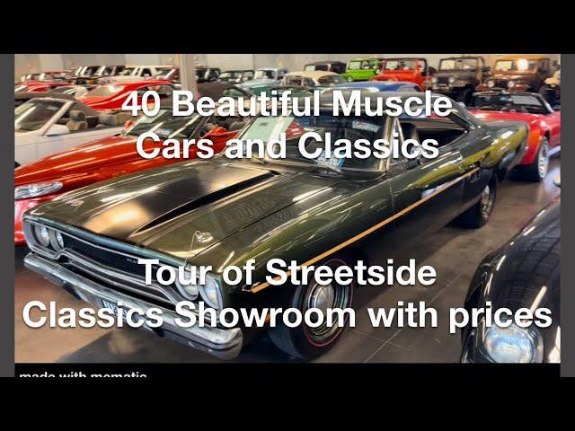 Showroom Tour! 40 cars at Streetside Classics