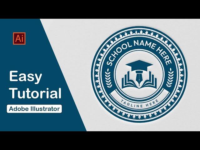 How to Design a Professional School, University, Education, and College Logo Step-by-Step Tutorial
