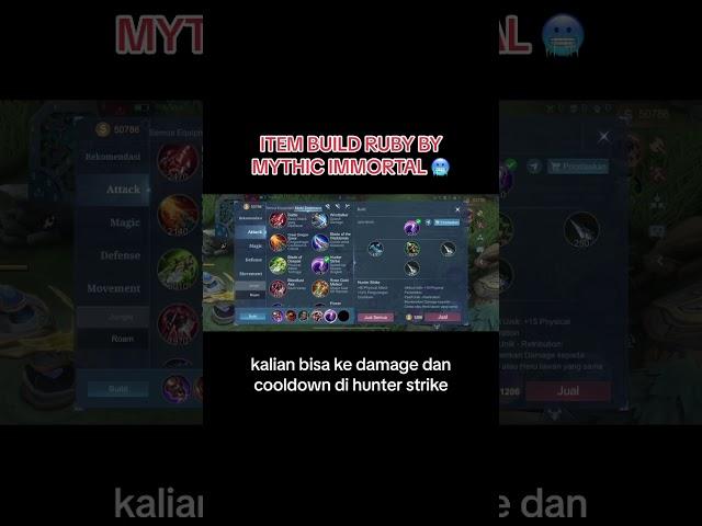 ITEM BUILD RUBY TERBARU 2024 - Mobile legends