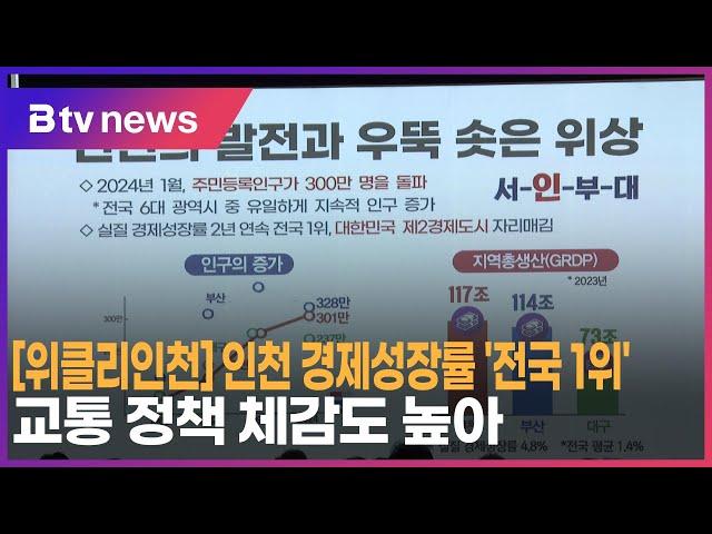 [위클리인천] 인천 경제성장률 ‘전국 1위’… 교통 정책 체감도 높아