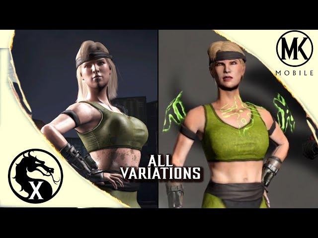 Mortal Kombat X vs MK Mobile - SONYA BLADE All moves , & X Ray comparison