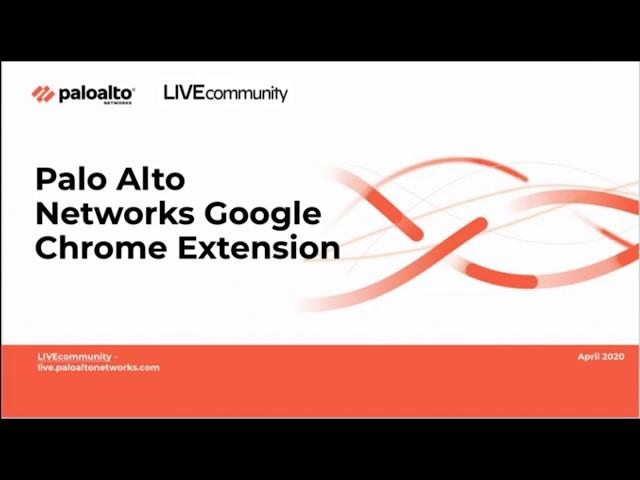 Google Chrome Search Extension for Palo Alto Networks