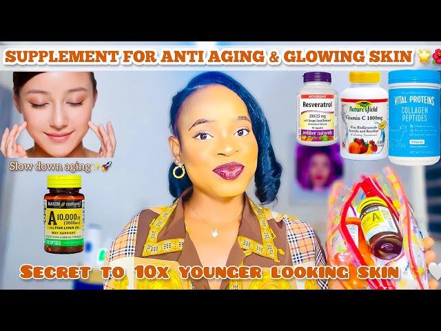 SUPPLEMENT FOR ANTI AGING AND GLOWING SKIN + How to look younger + Anti Aging Supplements That Work