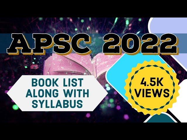 APSC 2022 Important Books | Booklist with their Photos | Assam Public Service Commission