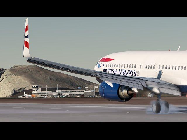 Landing in Saint Helena | FHSH | Boeing 737-800 | Zibo Mod | X-Plane 11