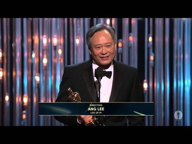 Ang Lee ‪winning the Oscar® for Directing "Life of Pi"