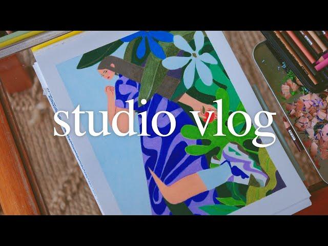 Studio vlog | A day in the life of an illustrator