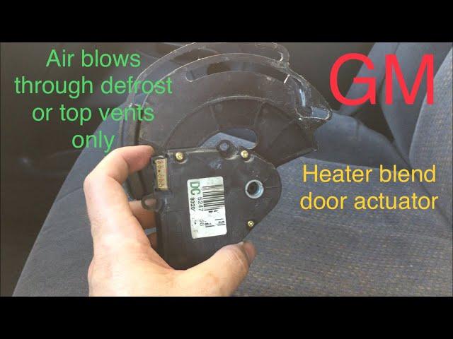 Air only blows out defrost or top vents: mode actuator Blend door 99-2007 GM Silverado, Tahoe, Yukon