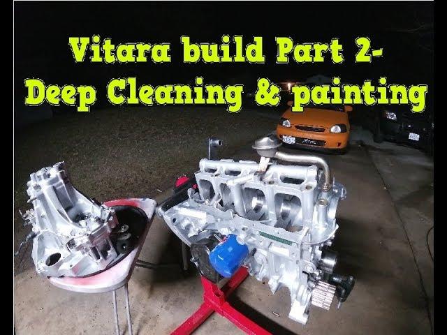 Vitara build part 2- Deep Cleaning & painting the Transmission and engine