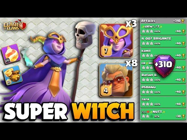 BEST Attack Strategy After Update  SUPER WITCH FIREBALL  TH16 Attack Strategy  Clash Of Clans